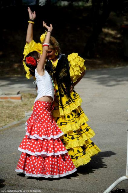 Feria de Abril en Madrid Spain. Traje de Sevillanas 0146